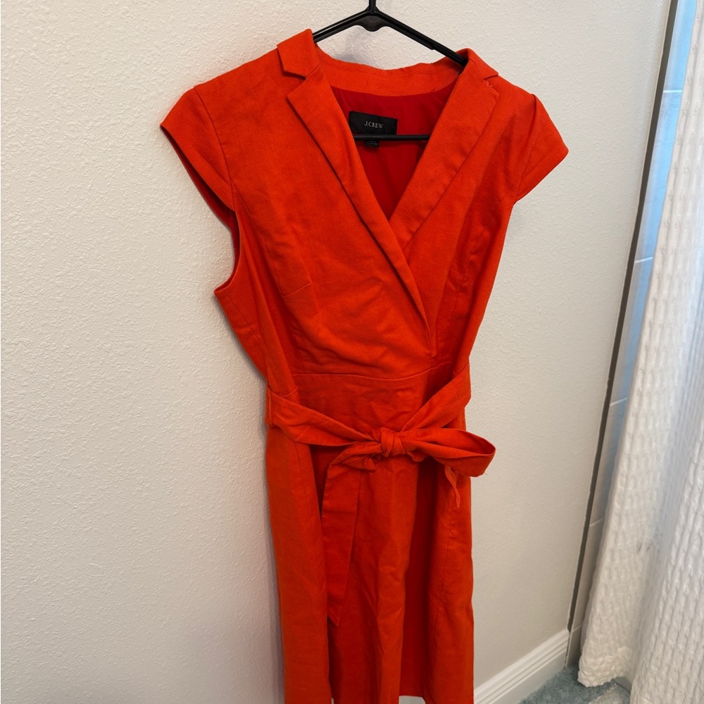 JCrew Women's Orange Wrap Dress